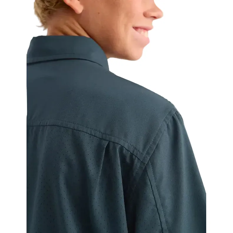 Boy's Huk Sea Storm Tide Point Short Sleeve Button Down Shirt H7150002-408 - Image 2