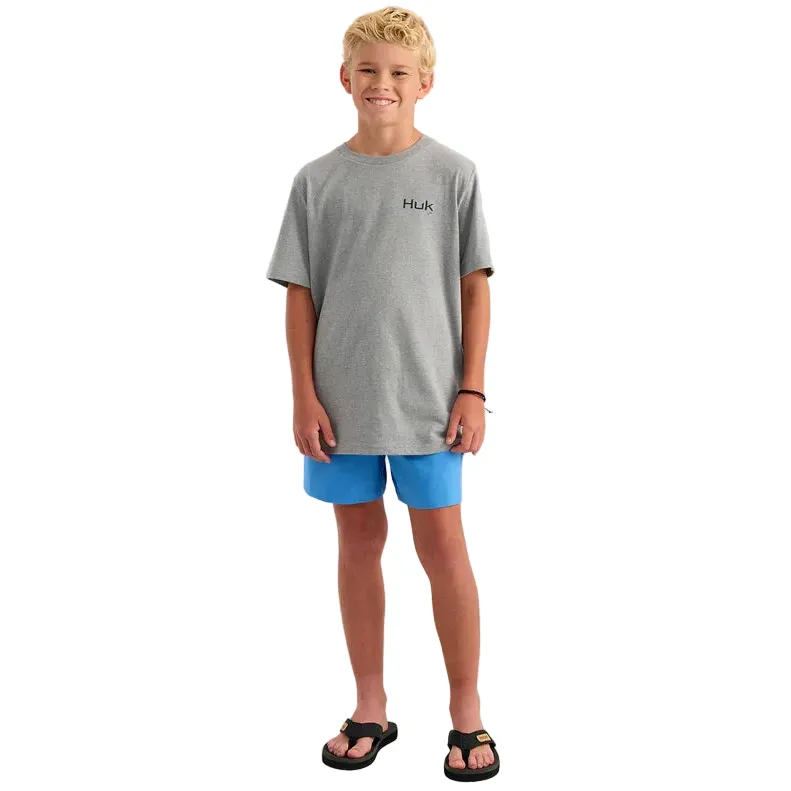 Boy's Huk Sharkskin Heather KC Americana T-shirt H7100123-062 - Image 3