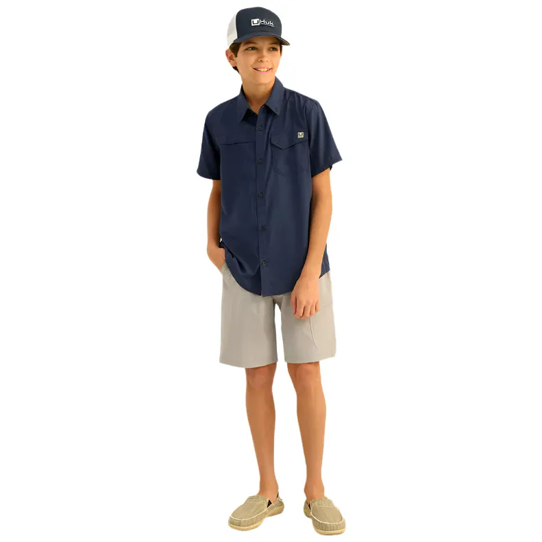 Boy's Huk Tide Point Short Sleeve Button Down H7150002-413 - Image 3