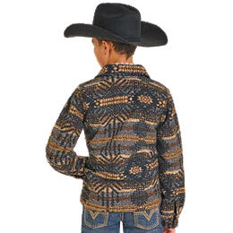 Boy's Powder River Outfitters Printed Berber Jacket DB92C06189 - Image 2