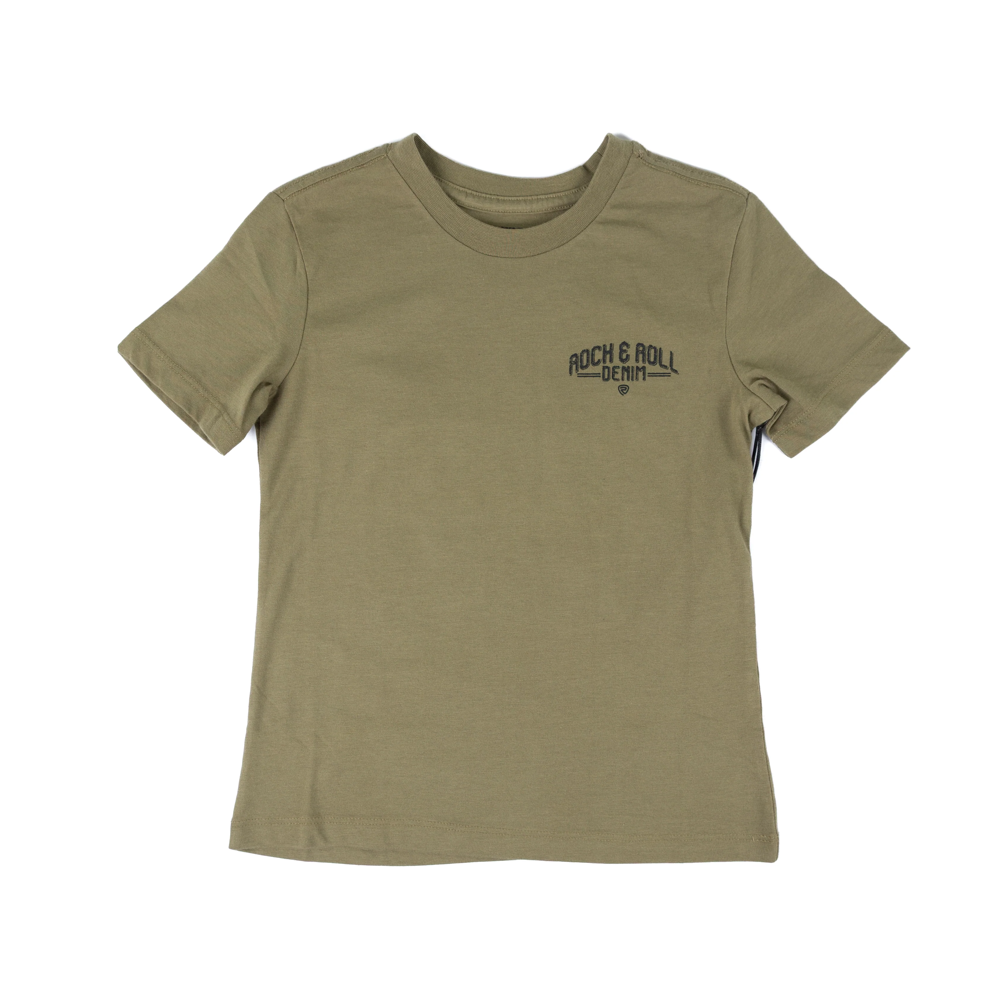 Boy's Rock and Roll Olive Short Sleeve Truck Graphic Printed T-shirt  BB21T08603