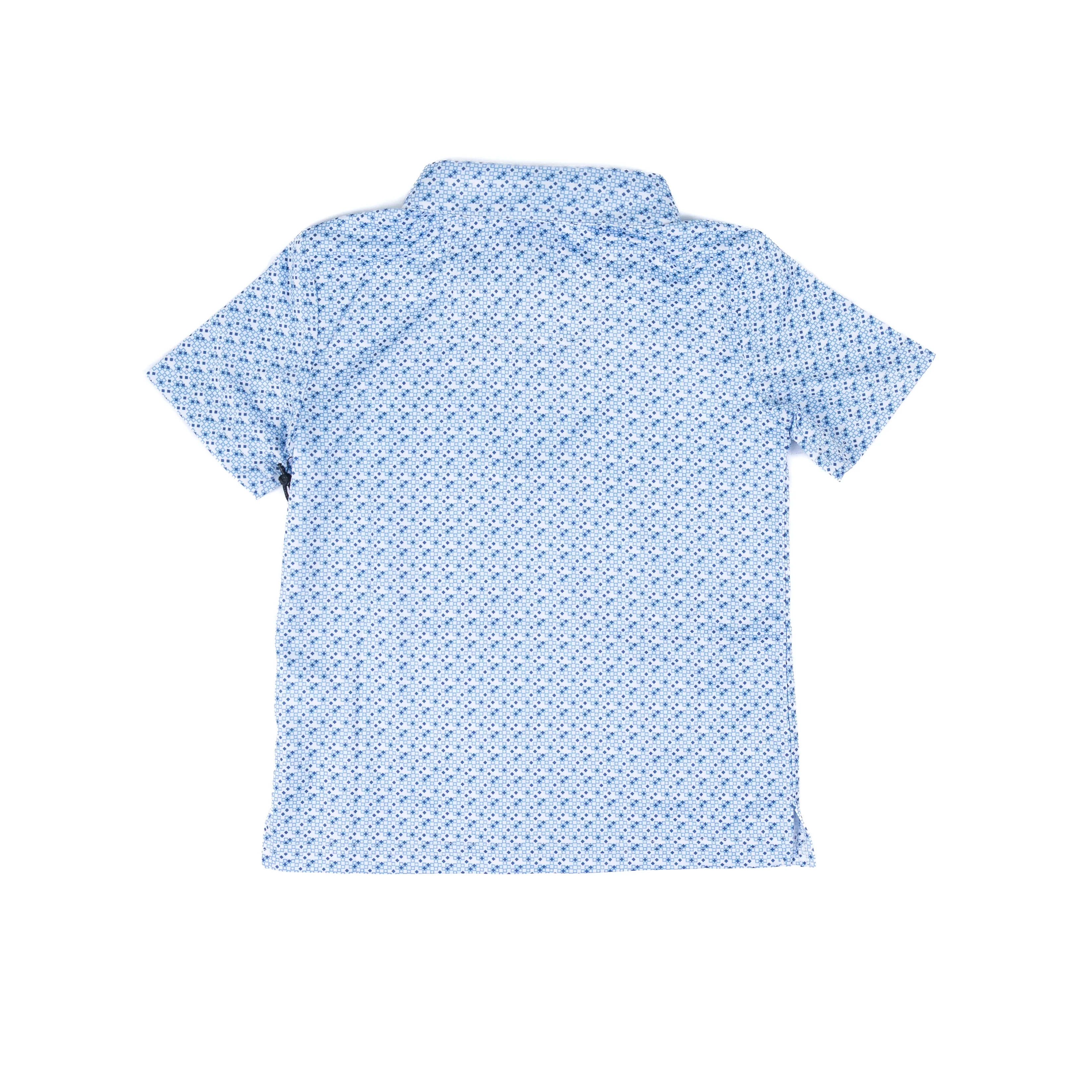 Boy's Rock and Roll Short Sleeve Light Blue Polo BB51T08333 - Image 2