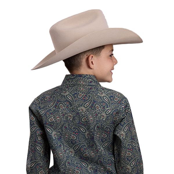 Boy's Roper Long Sleeve Amarillo Print Snap Forest Paisley Shirt 03-030-0225-1017 - Image 3