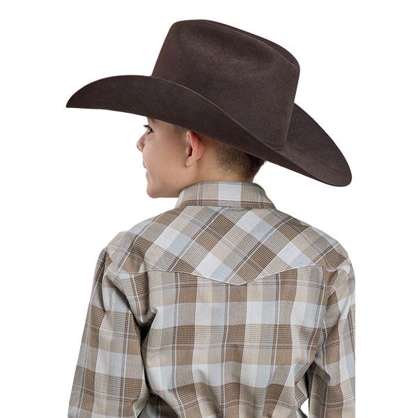 Boy's Roper Long Sleeve Snap Woven Plaid Shirt 01-030-0101-7005 - Image 3