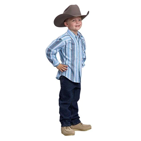 Boy's Roper Long Sleeve Vertical Striped Shirt 03-030-0068-0322 - Image 2