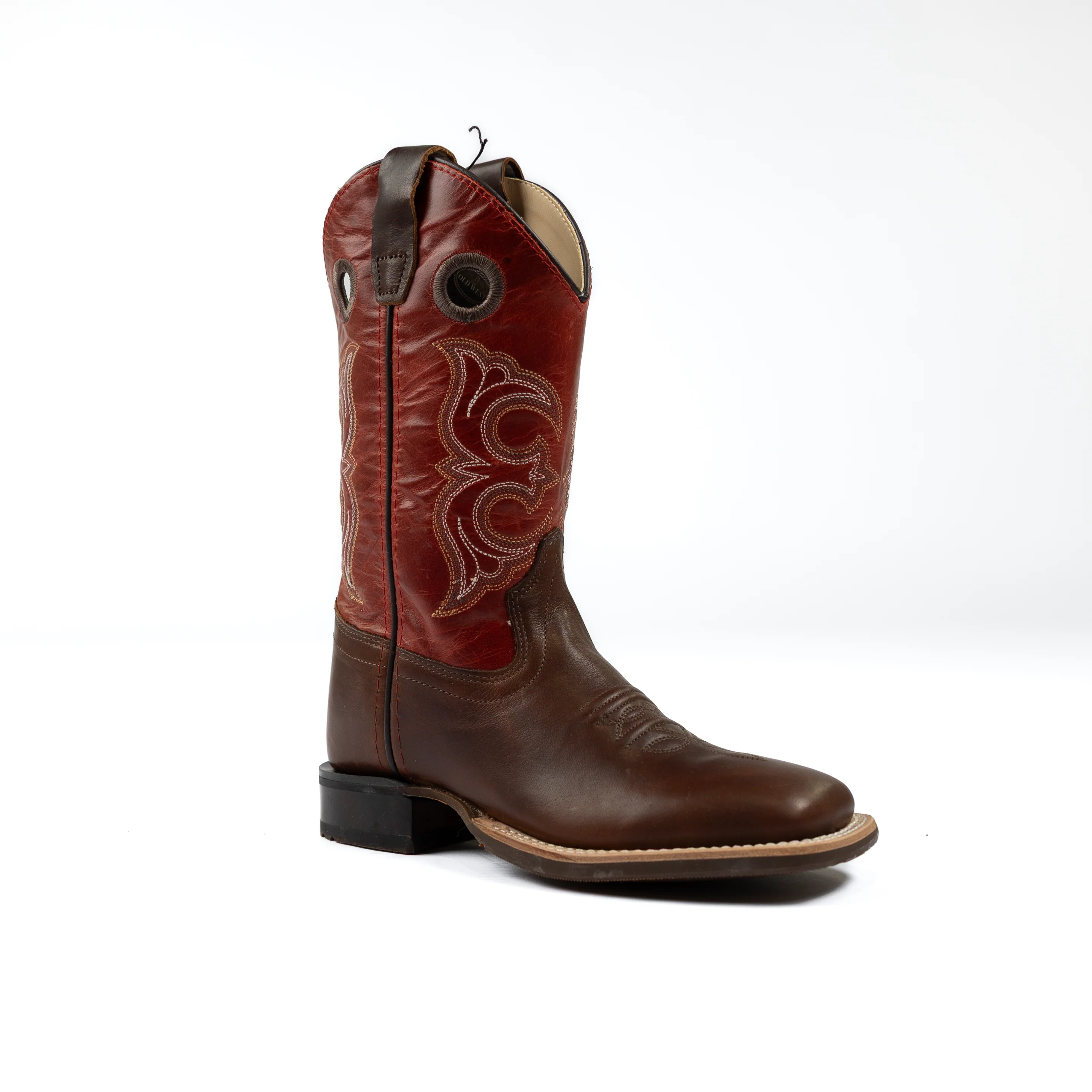 Boy's Toddler Smoky Mountain Red and Brown Autry Square Toe Boot 3919T - Image 2