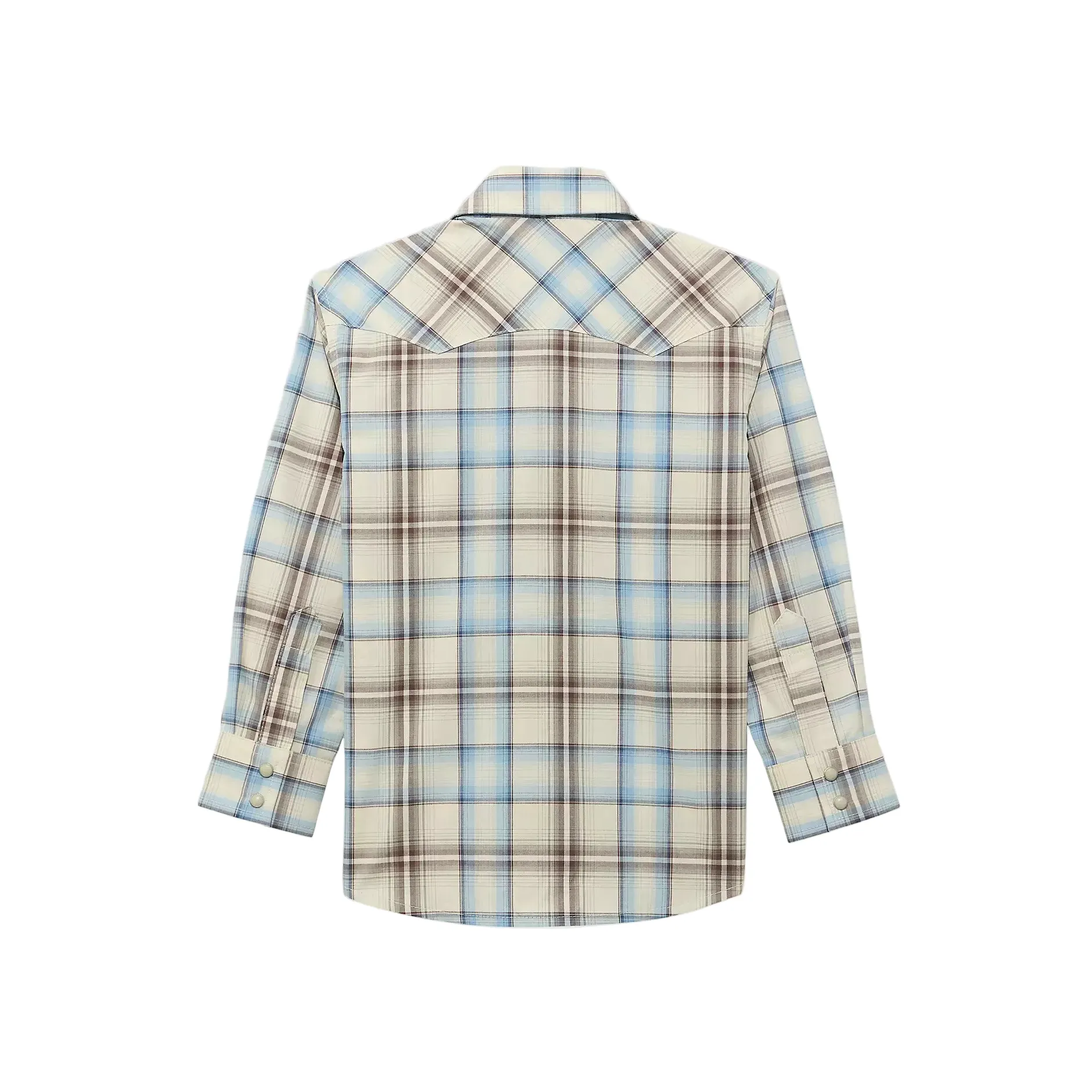 Boy's Wrangler Retro Western Snap Plaid Shirt With Front Sawtooth Pockets 112374767 - Image 2