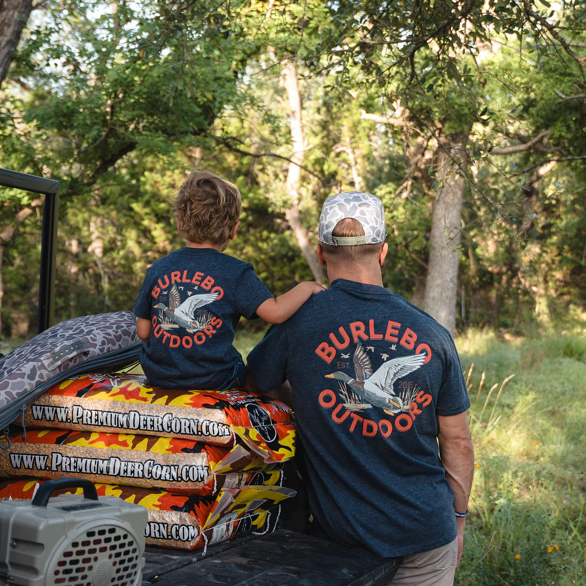 Boy's Youth Short Sleeve Tee Old School Duck Hunt Heather Navy Y-SST-OSDK-HN - Image 3