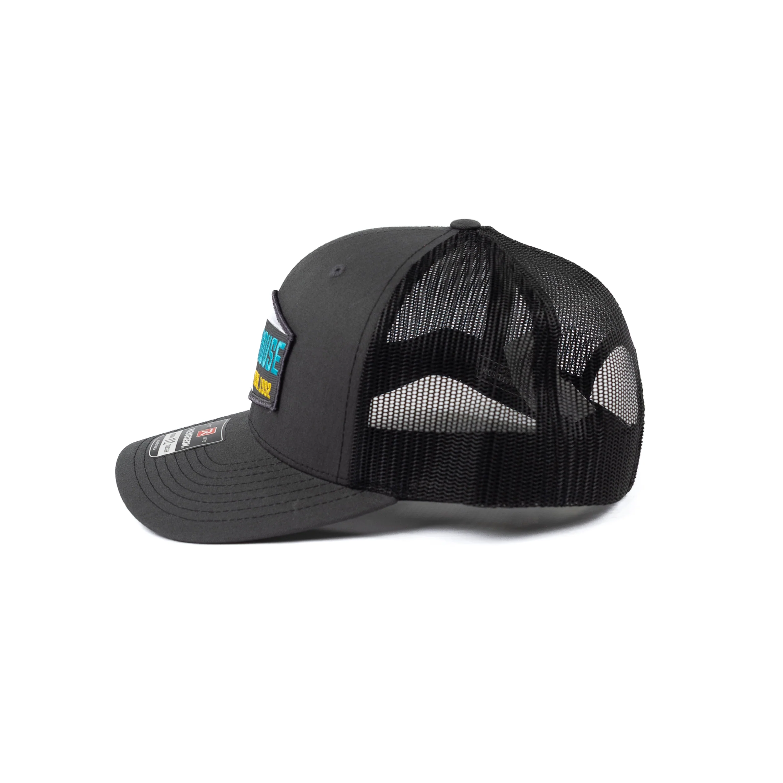 Crazy House Gray and Black Cap with Slanted Twill Patch - Image 2