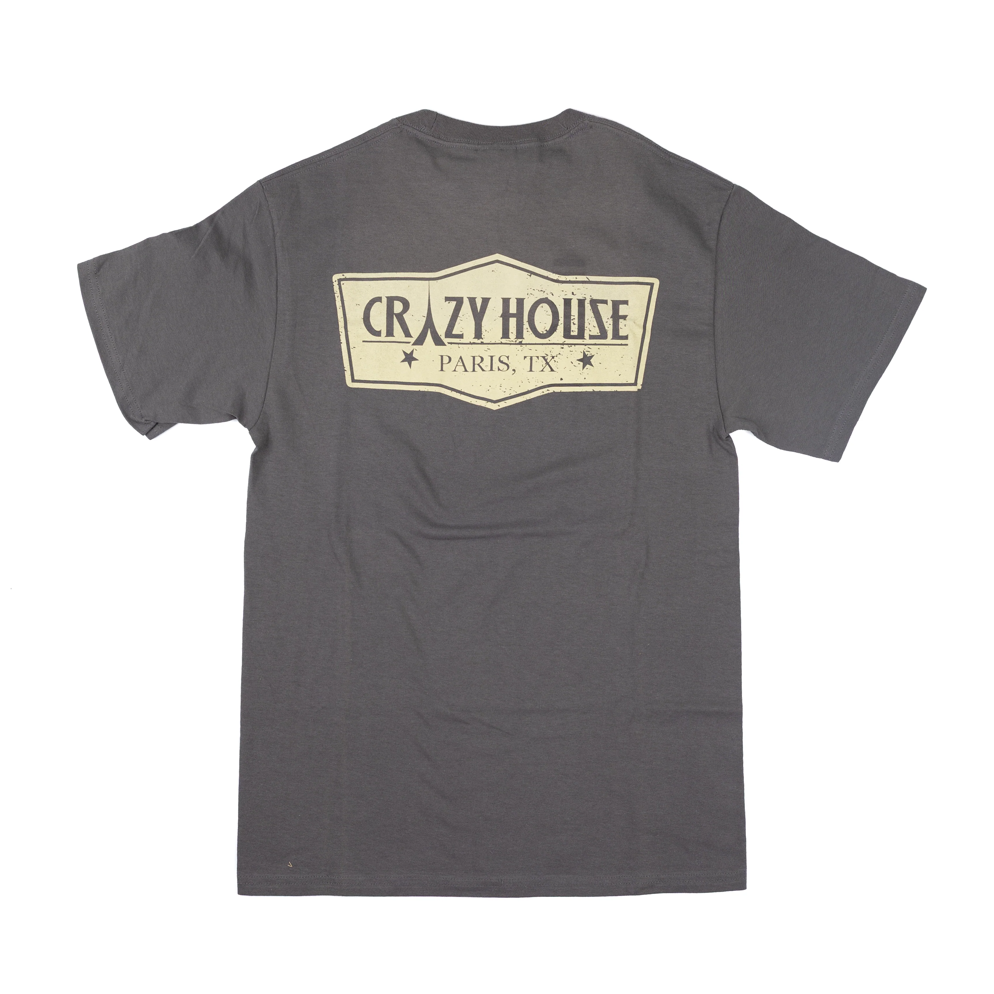 Crazy House Short Sleeve Gray and Khaki Classic T-shirt
