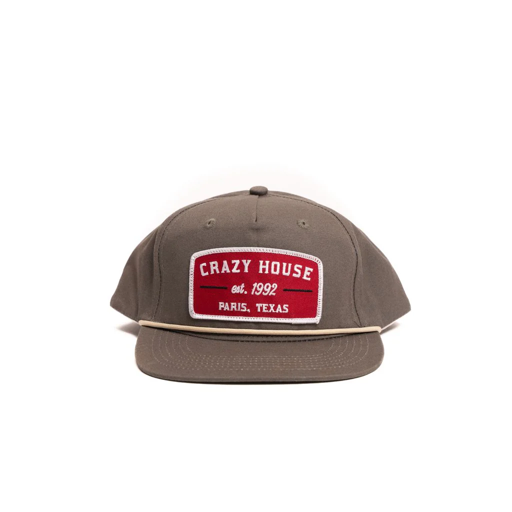 Crazy House Embroidered Patch Snapback Cap