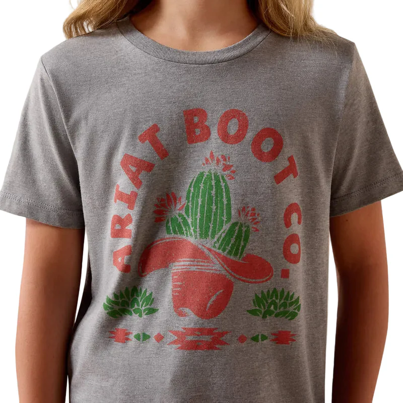 Girl's Ariat Ice Berg Cactus Hat T-shirt 10078380 - Image 3