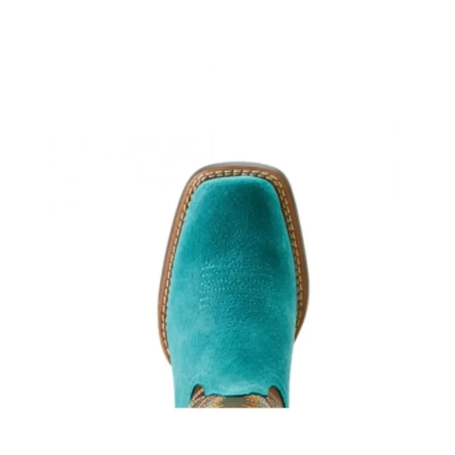 Girl's Ariat Teal Suede Western Boot 10050879 - Image 3