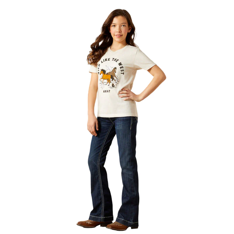 Girl's Ariat Wild Like the West T-Shirt 10063752 - Image 3