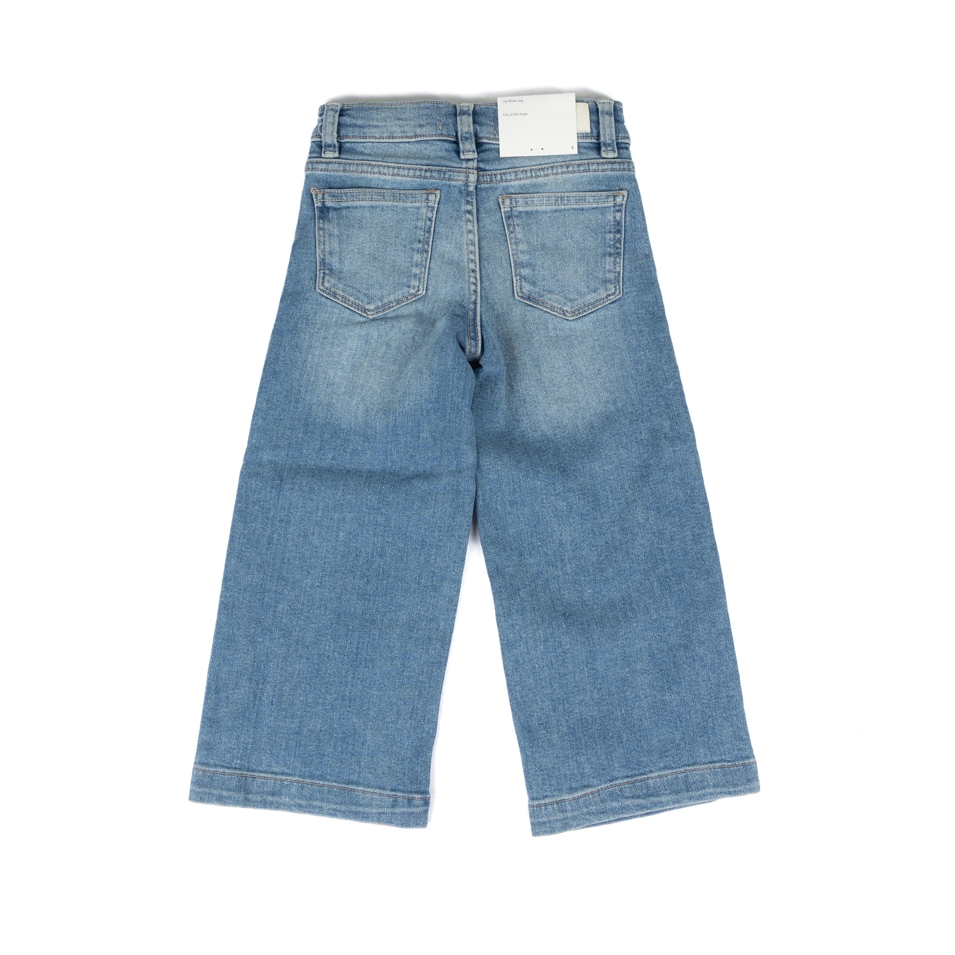 Girl's DL1961 Mid Wash Lily Wide Leg Jeans 27676 - Image 2