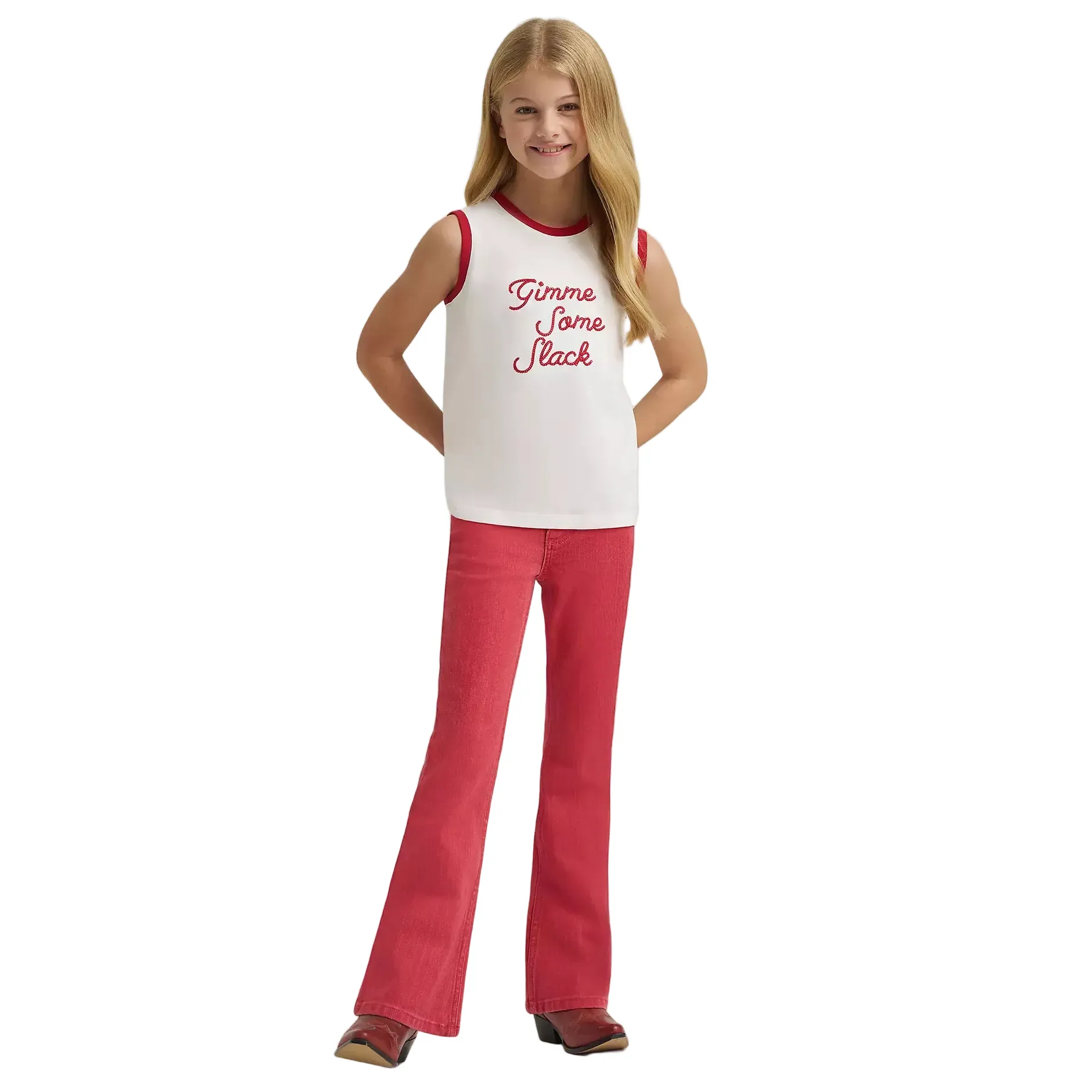 Girl's Lainey Wilson x Wrangler Gimme Some Slack Tank 112380478 - Image 2
