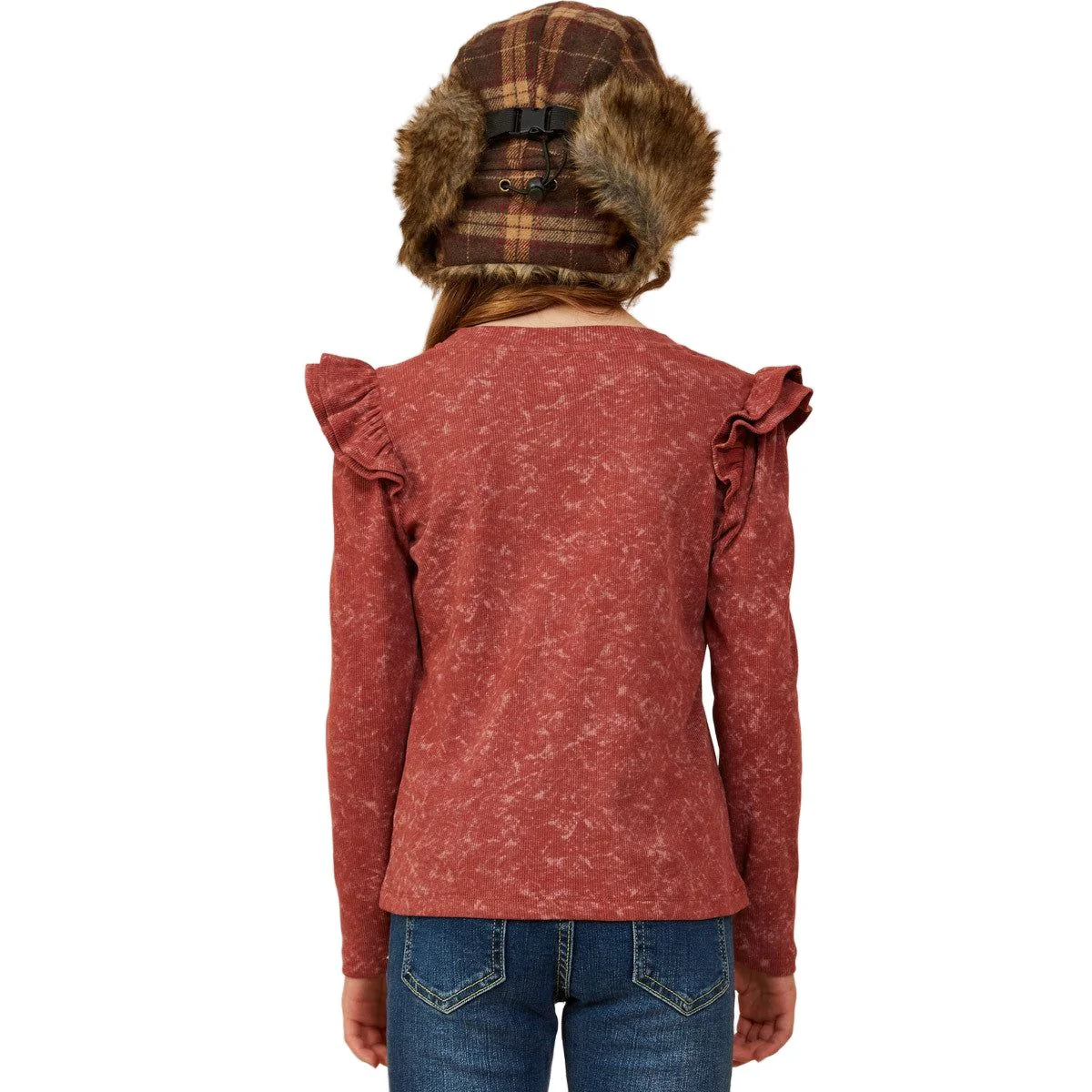 Girls Hayden Ruffled Knit Top - Image 5