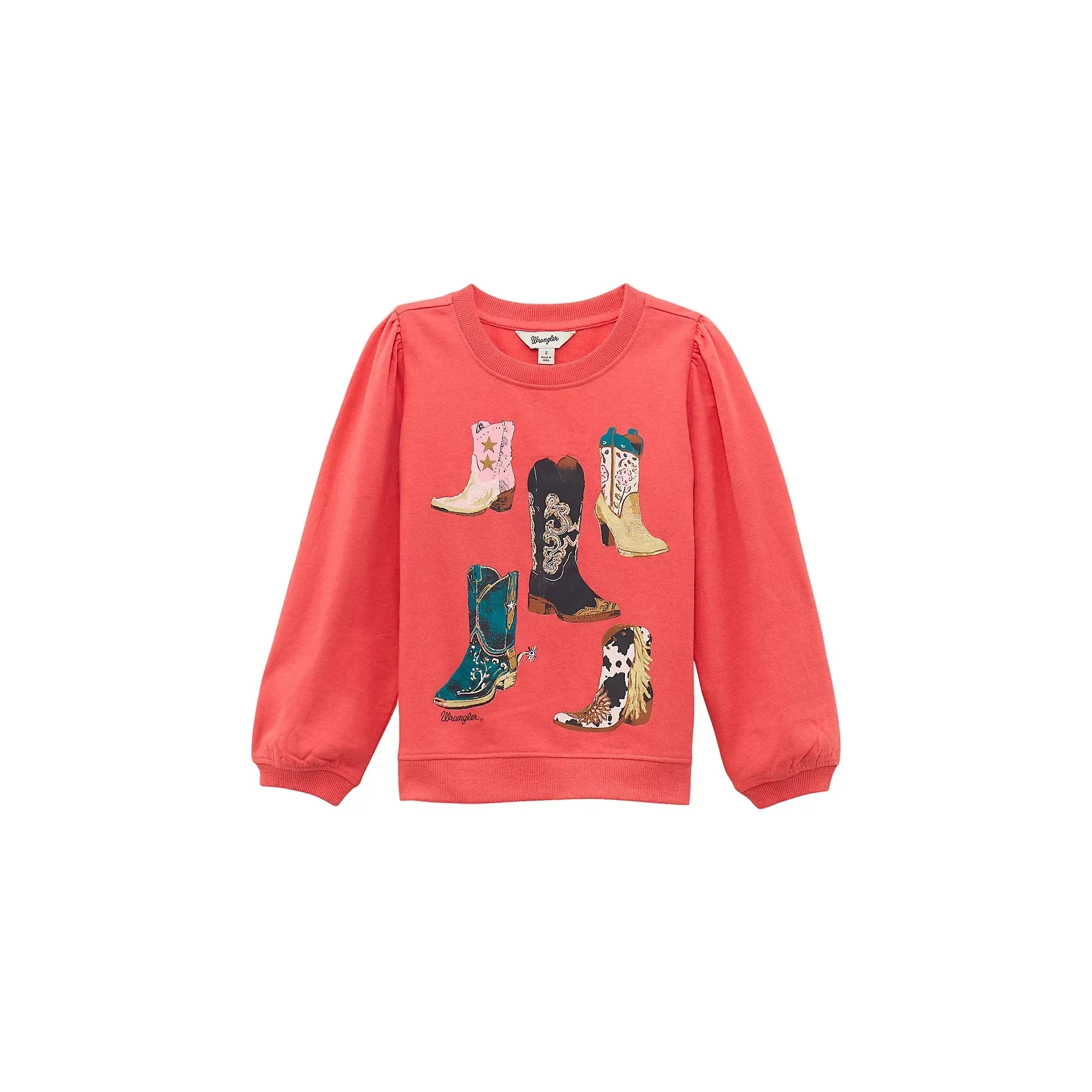 Girl's Wrangler Graphic Puff Sleeve Pullover 112371935