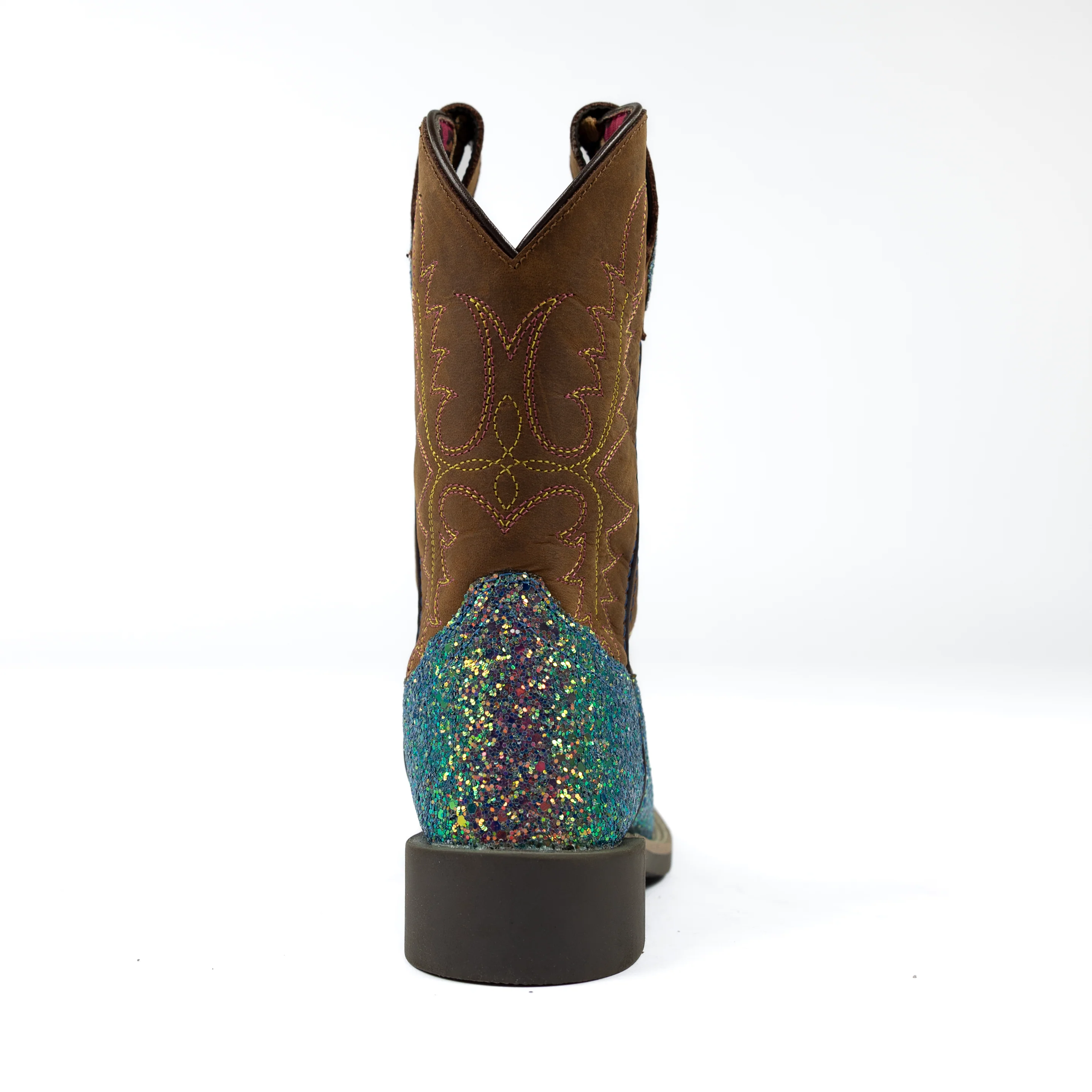Girl's Youth Smoky Mountain Ariel Glitter Square Toe Western Boots 3077Y - Image 4