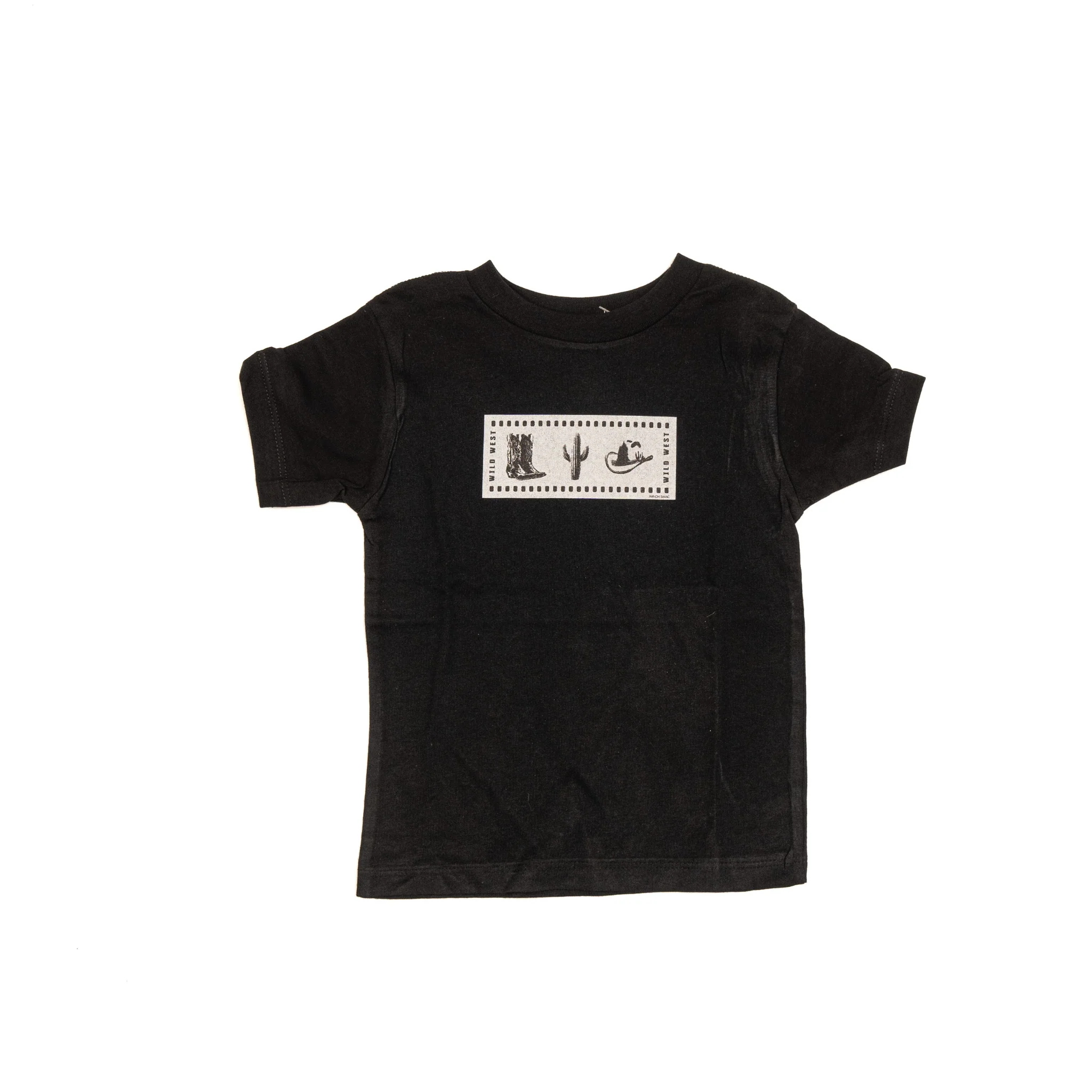 Girl's Youth "Western Film" Black T-shirt