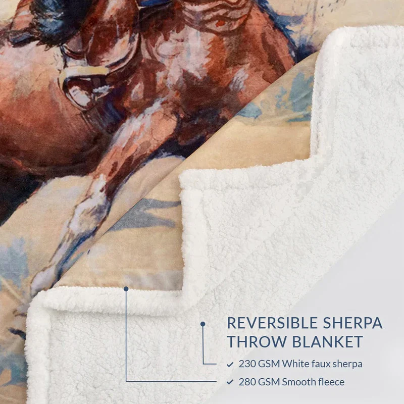 HiEnd Buster Campfire Sherpa Throw Blanket CF2462TH-OS-OC - Image 3