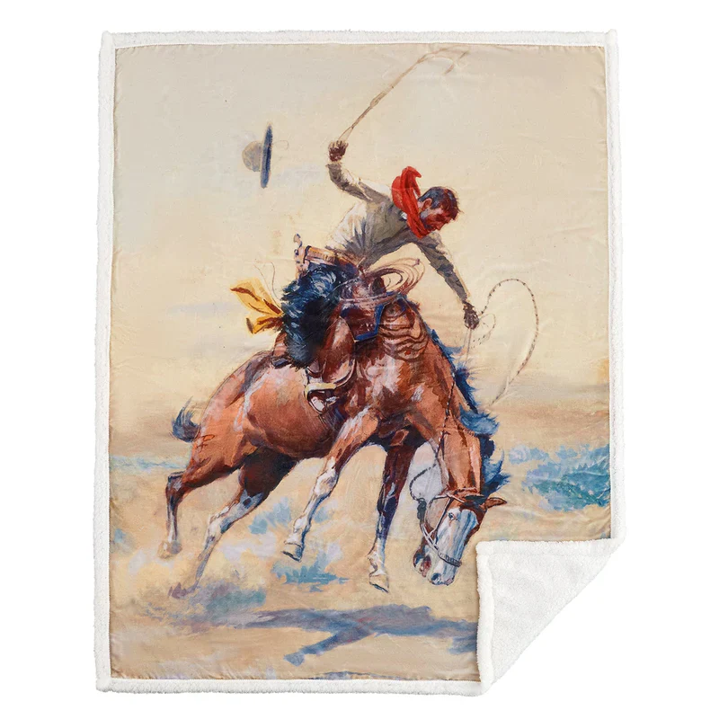 HiEnd Buster Campfire Sherpa Throw Blanket CF2462TH-OS-OC - Image 4