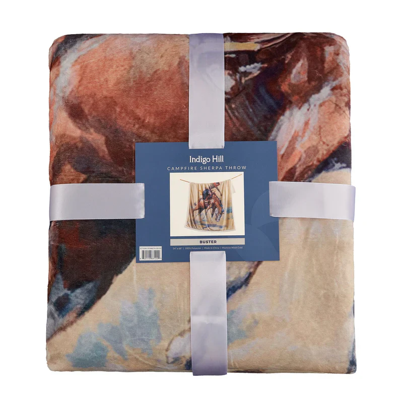 HiEnd Buster Campfire Sherpa Throw Blanket CF2462TH-OS-OC - Image 5