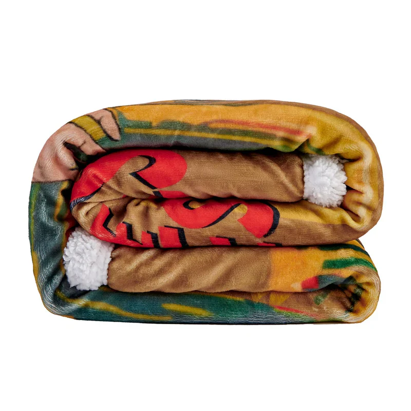 HiEnd Gunslinger Campfire Sherpa Throw Blanket CF2481TH-OS-D5 - Image 2