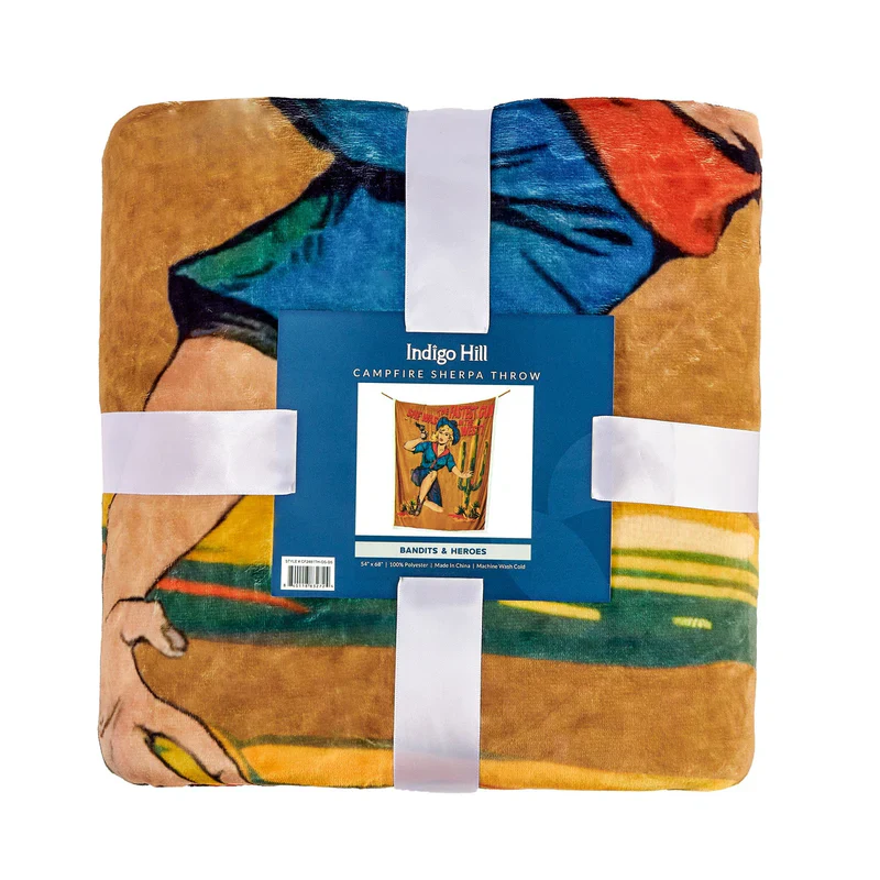HiEnd Gunslinger Campfire Sherpa Throw Blanket CF2481TH-OS-D5 - Image 5