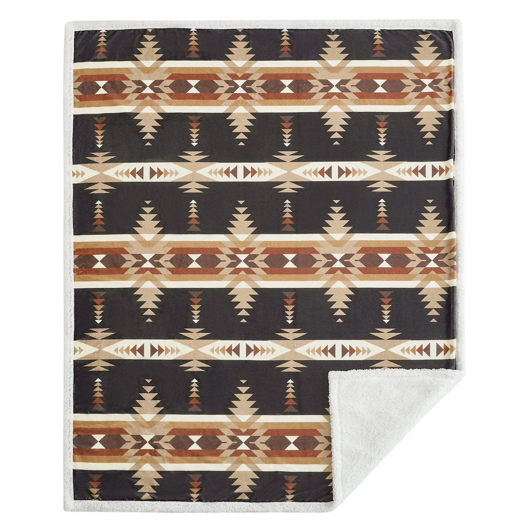 HiEnd Yosemite Campfire Sherpa Throw Blanket CF1839TH-OS-BK - Image 2