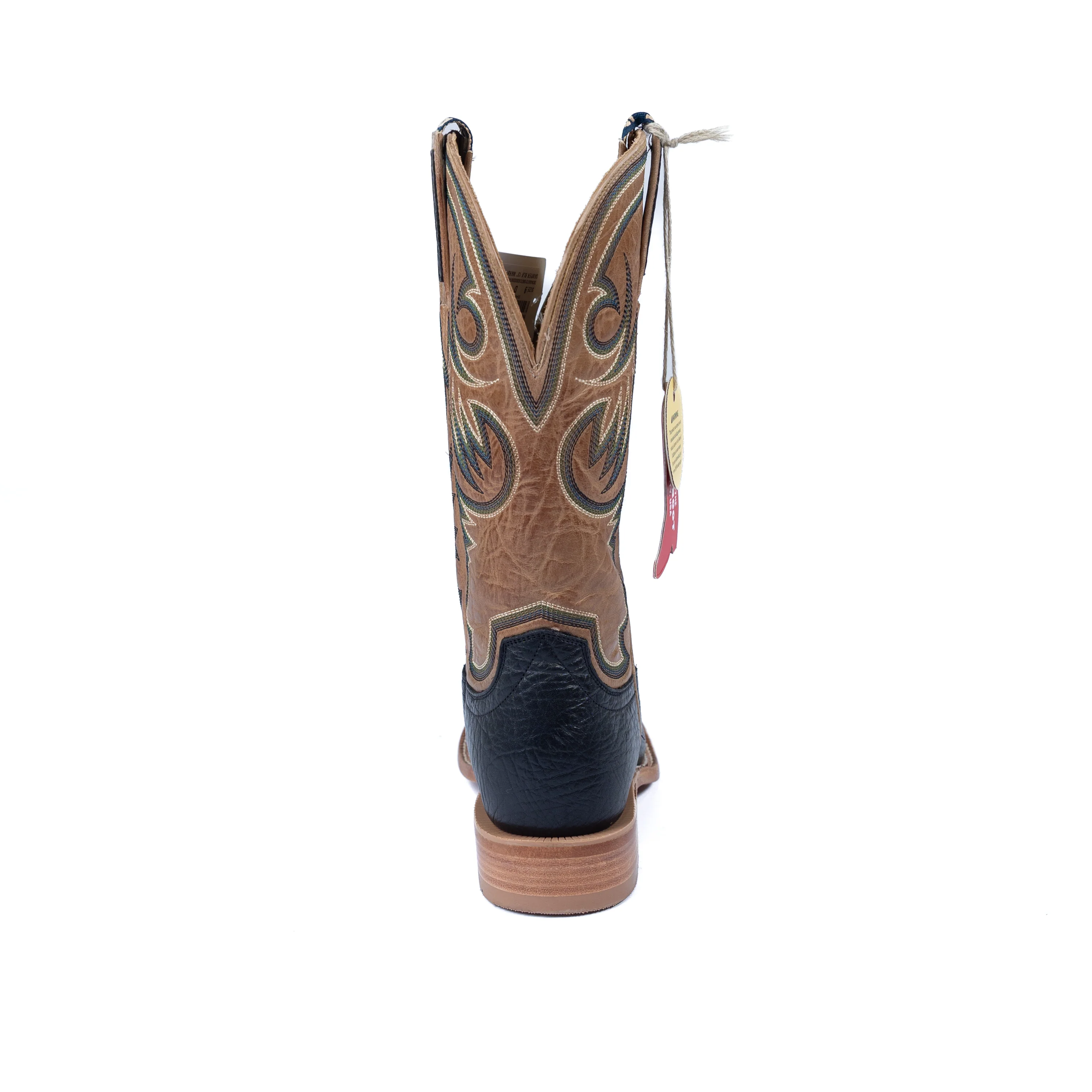 Men's Hyer Sawyer Black Bullhide Broad Square Toe Boots HM11029 - Image 4