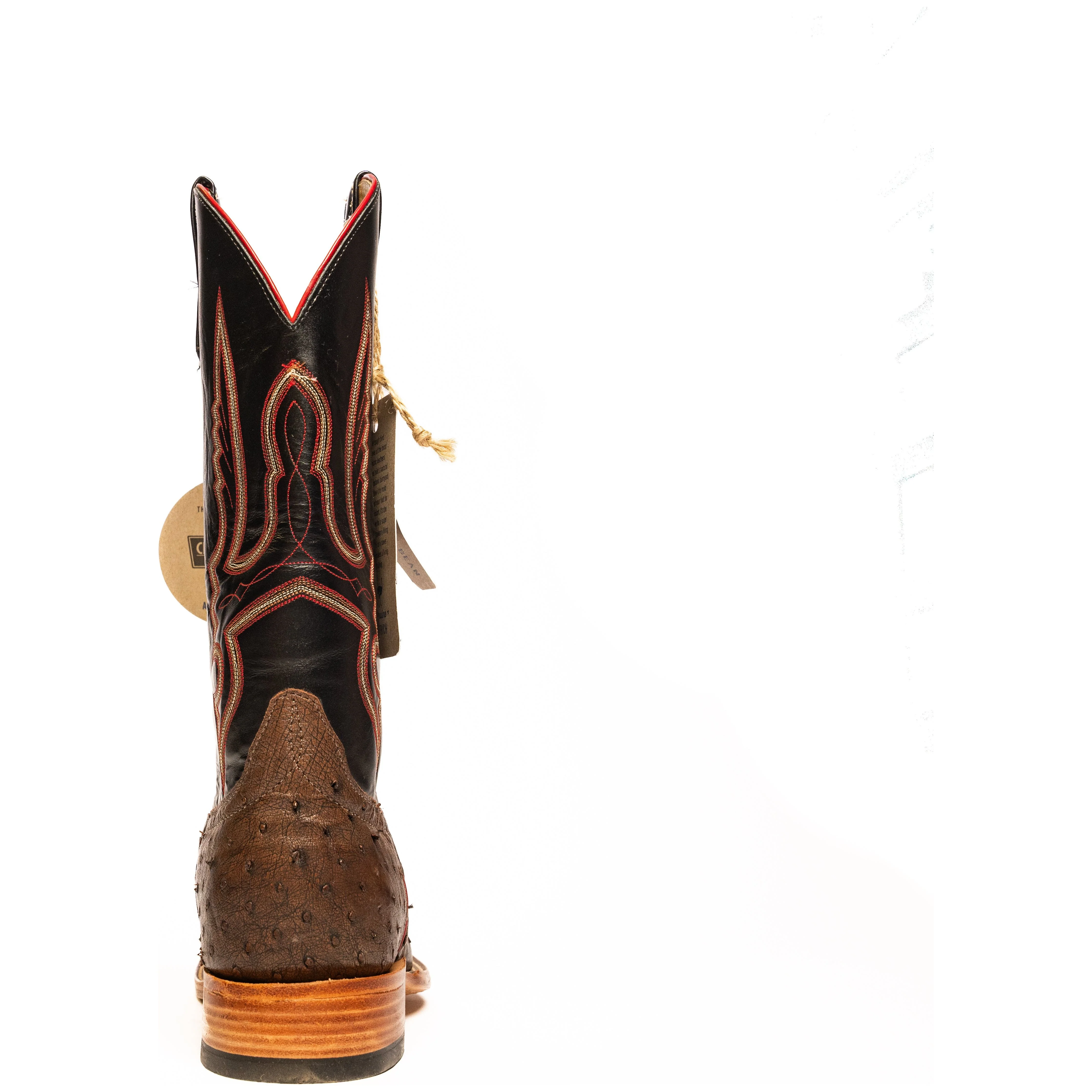 Anderson Bean Kango Tobacco Full Quill Ostrich Square Toe Boots - Image 4