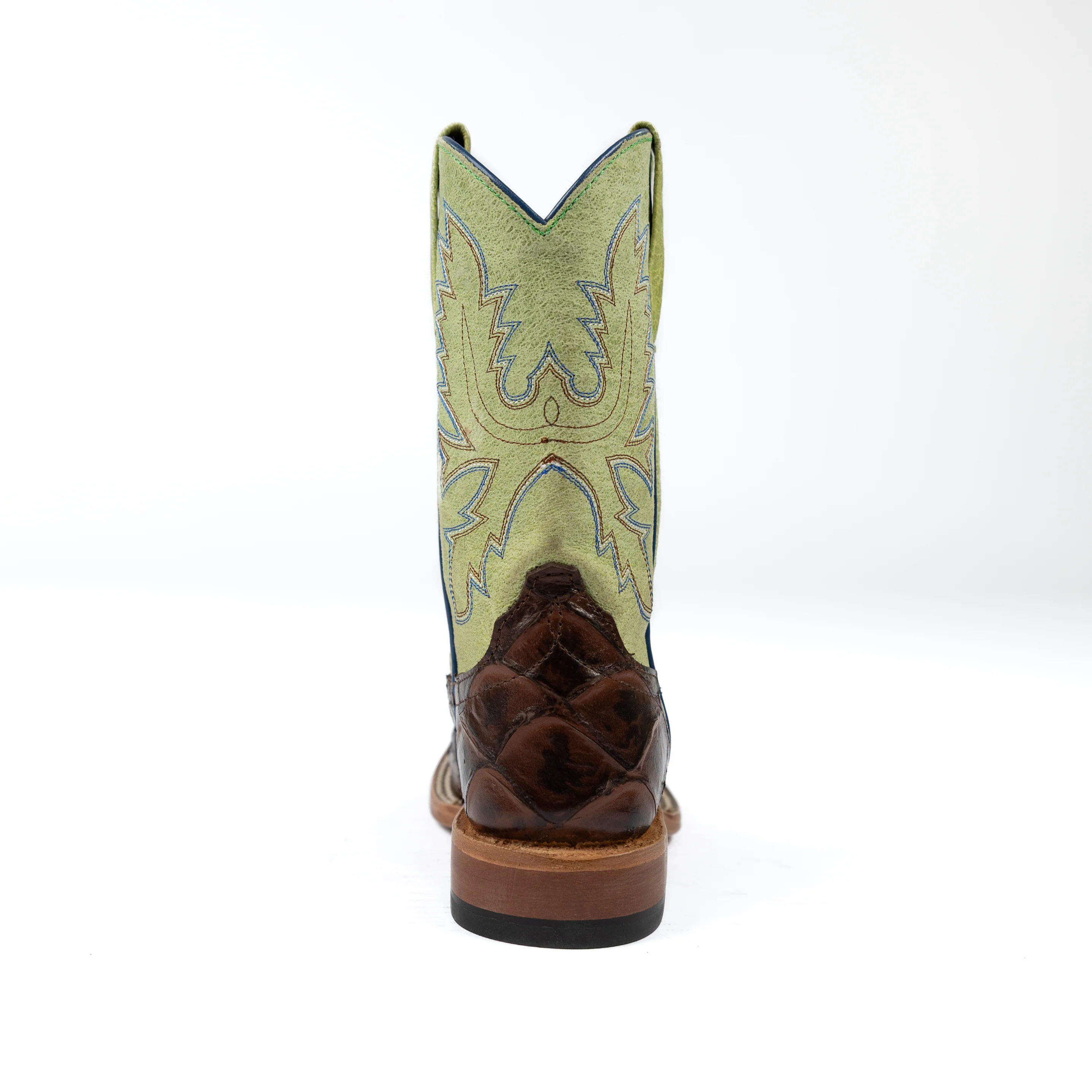 Kid's Horse Power Chocolate Filet of Fish Print Square Toe Boots HPK1824 - Image 4