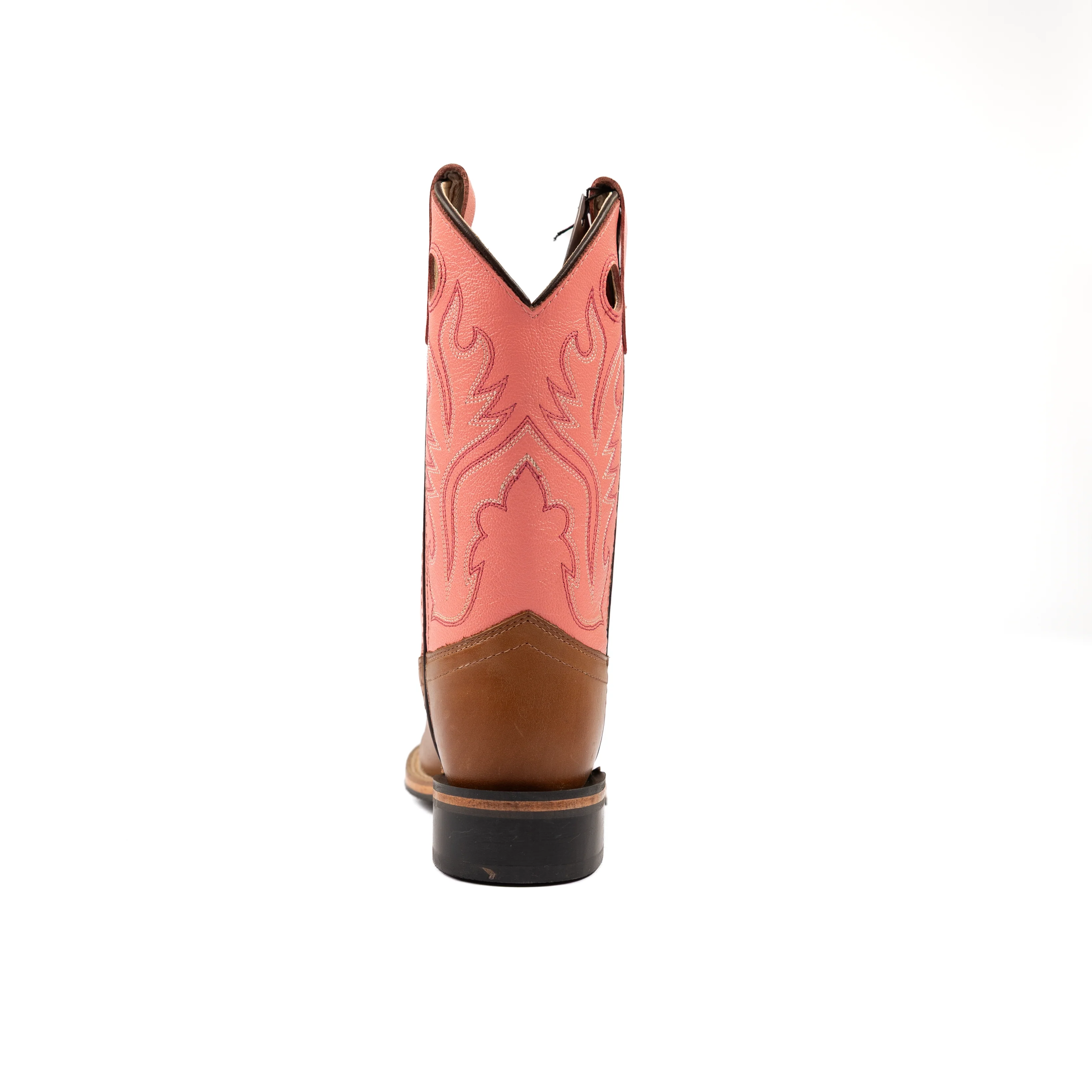 Kid's Old West Brown Cowhide Boots BSC1839 - Image 4