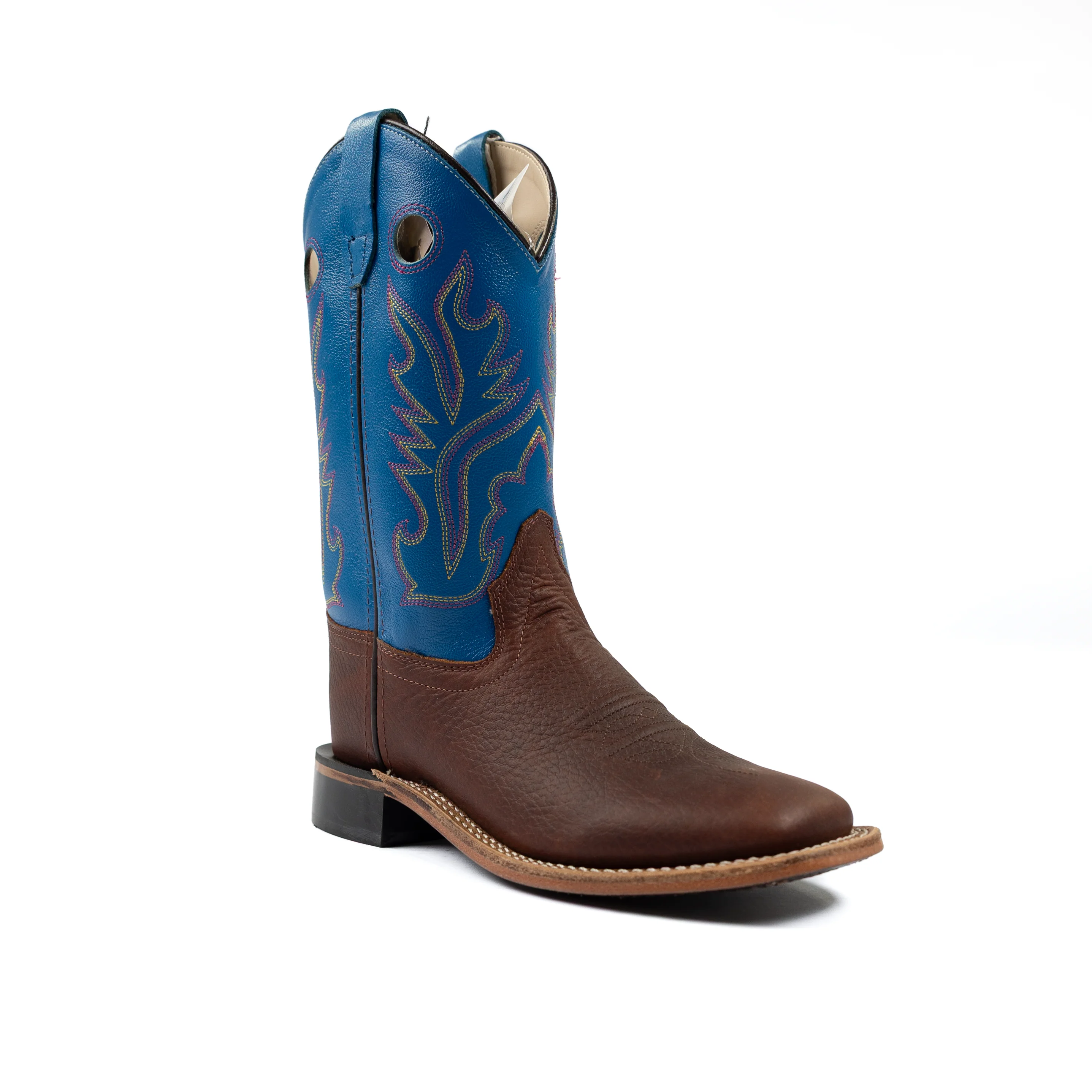 Kid's Old West Dark Brown Cowhide Boots BSC1840 - Image 2