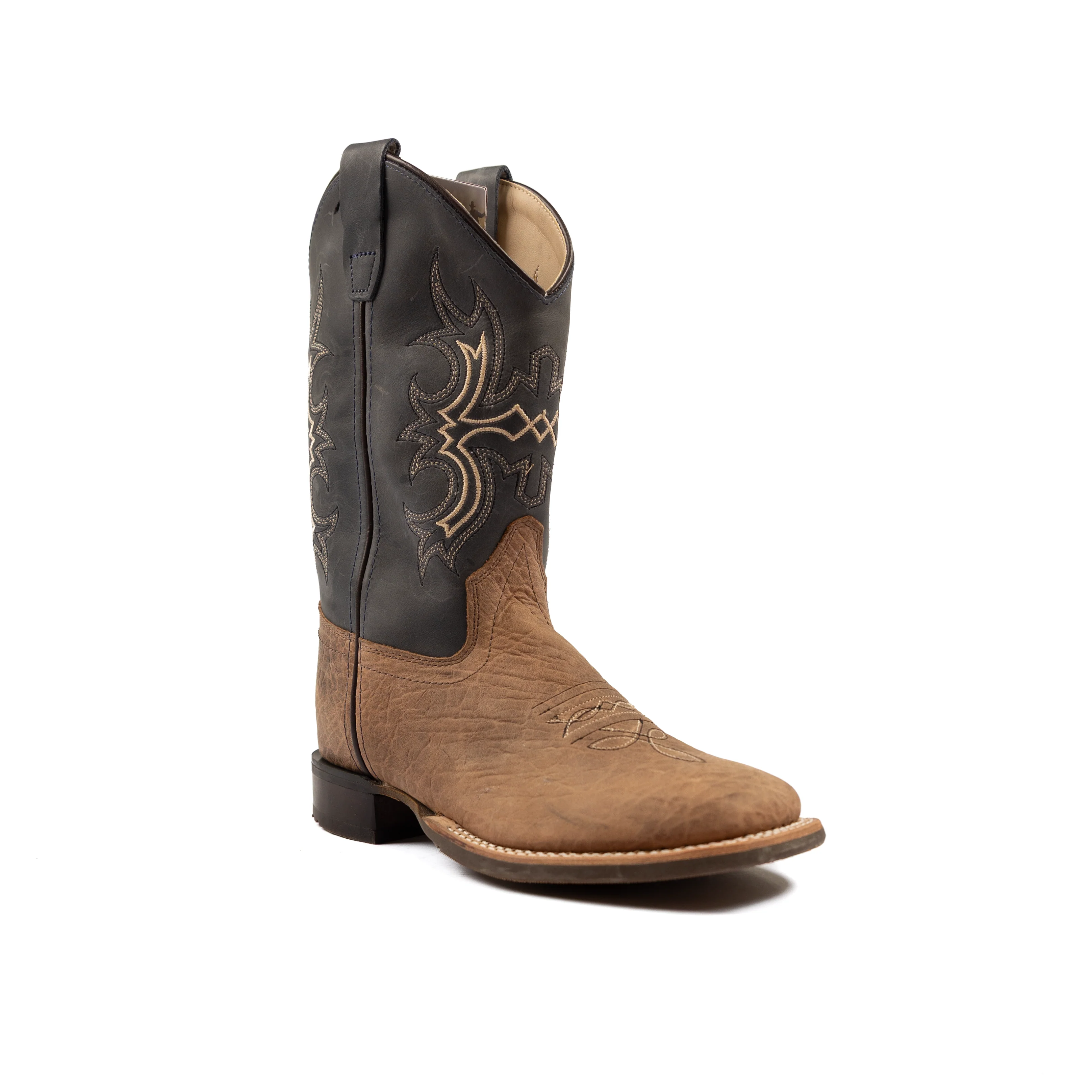 Kid's Old West Natural Cowhide Boot BSC1970 - Image 2