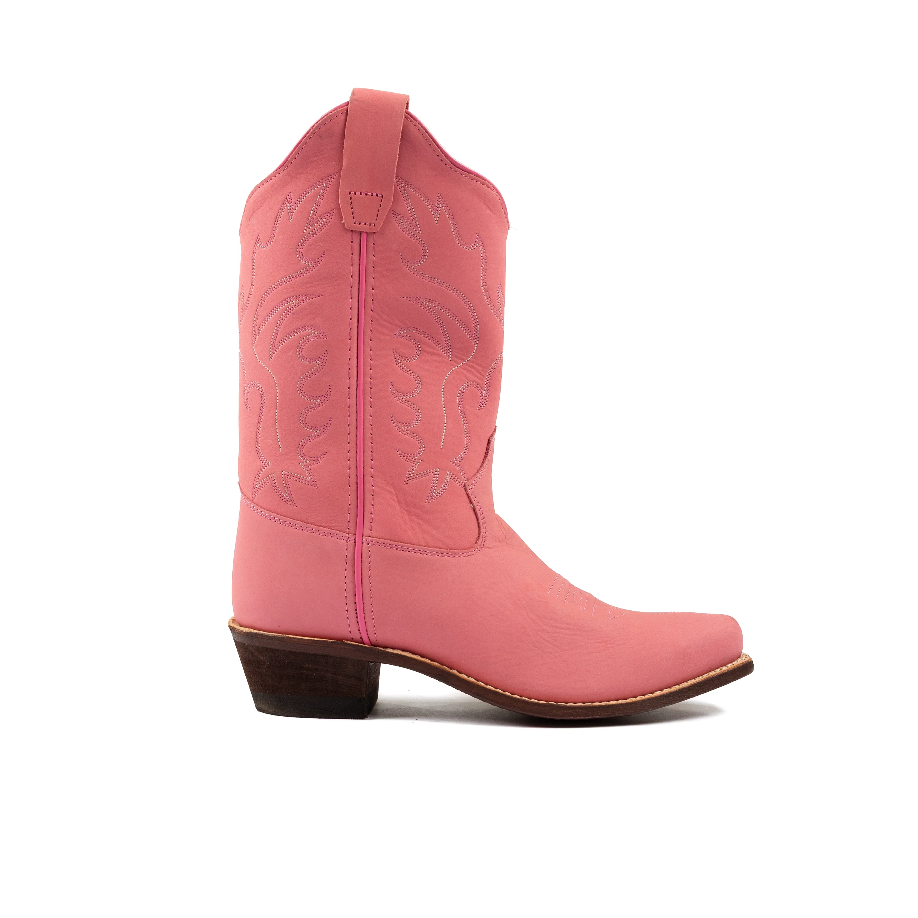 Kid's Old West 8" Pink Cowhide Boots CF8226 - Image 3