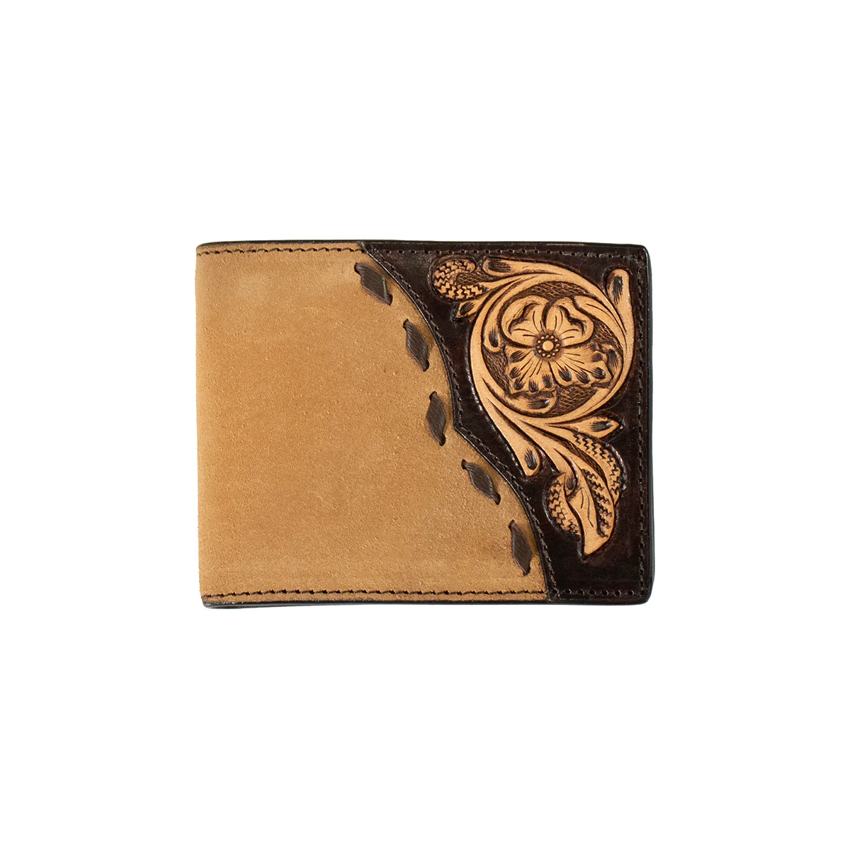 Men's 3D Bifold Flip Style Tan Genuine Leather Wallet D250013708