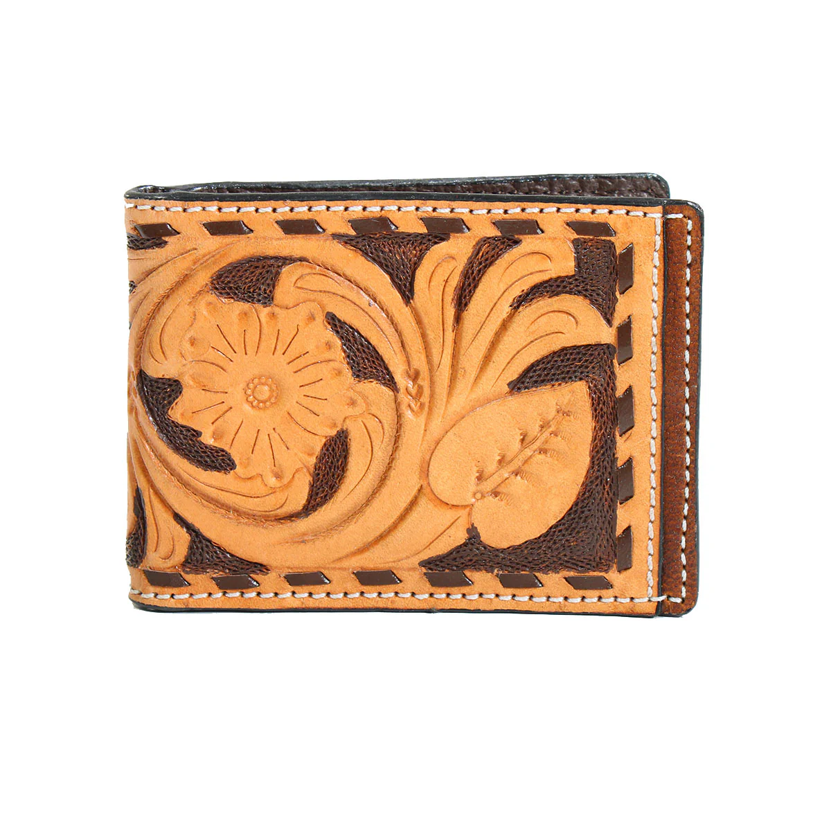 Men's 3D Bifold Spring Money Clip Wallet D250004208
