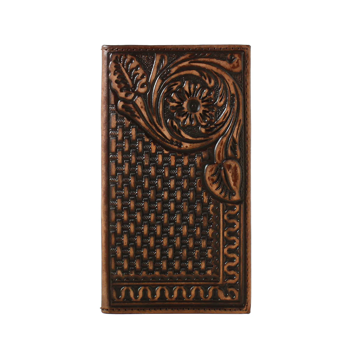 Men's 3D Brown Rodeo Style Wallet D250004402