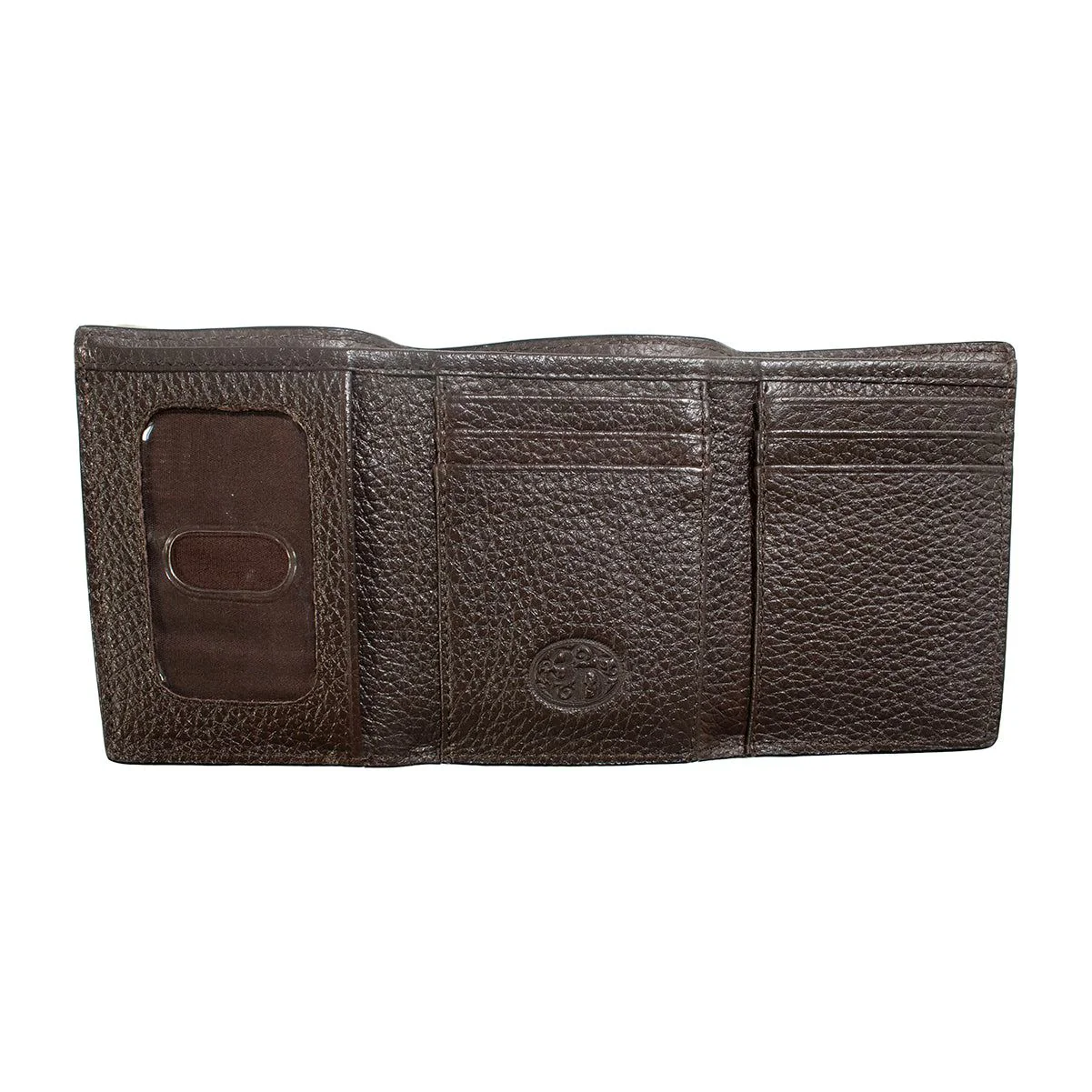 Men's 3D Brown Trifold Style Roughout Body Wallet D250016702 - Image 2
