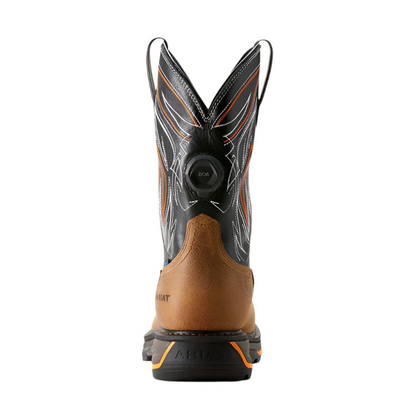 Men's Ariat Big Rig BOA Brown Waterproof Square Composite Toe Work Boots 10053617 - Image 3