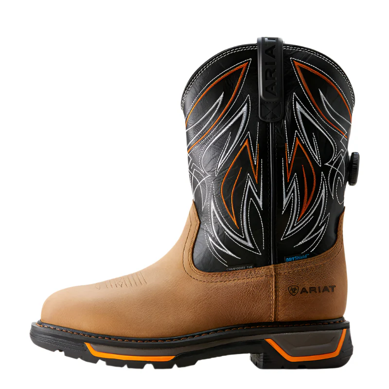 Men's Ariat Big Rig BOA Brown Waterproof Square Composite Toe Work Boots 10053617 - Image 4