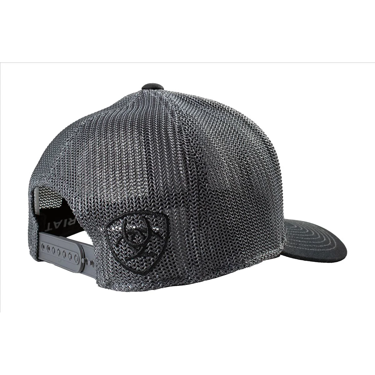 Men's Ariat Black Mesh Cap with Stitching 1597501 - Image 2