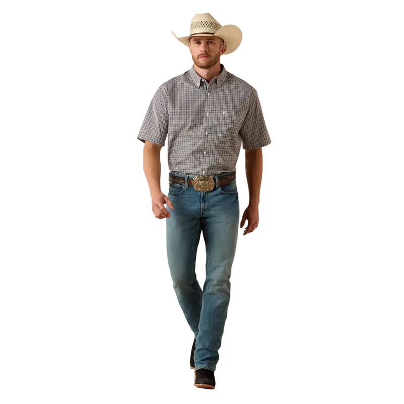 Men's Ariat Black Plaid Pro Series Tommie Classic Fit Shirt 10071582 - Image 3