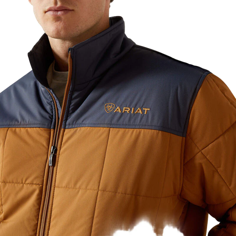Men's Ariat Blue and Khaki Crius Insulated Jacket 10062548 - Image 4