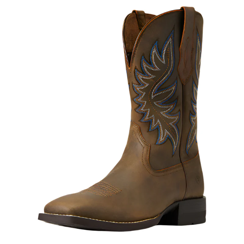 Men's Ariat Brander Tan Square Toe Boots 10040409 - Image 3