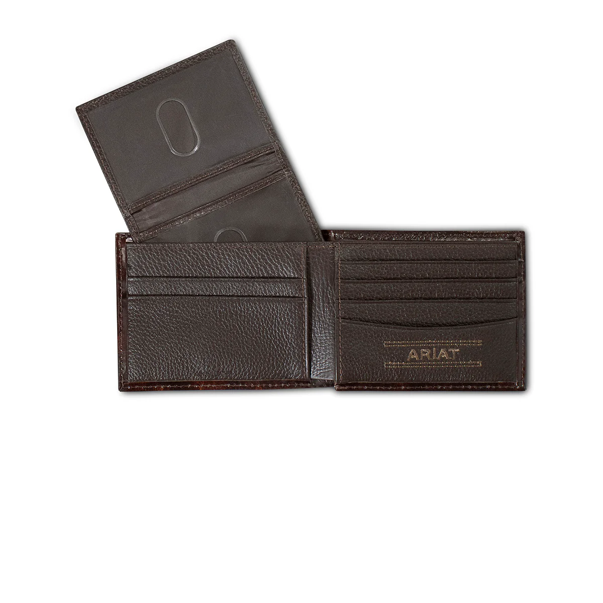Men's Ariat Brown Bifold Style Genuine Leather Wallet A3557602 - Image 2