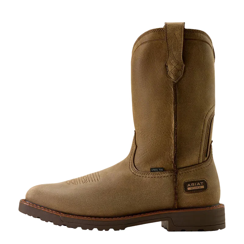 Men's Ariat Brown Bomber Activator Wide Square Toe Steel Toe Work Boot 10074291 - Image 4