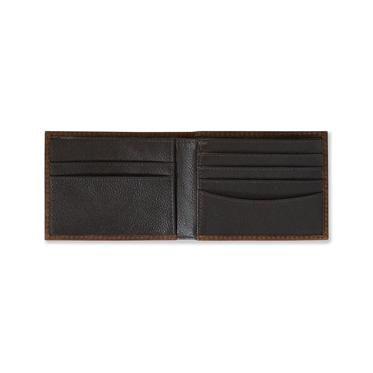 Men's Ariat Brown Bull Hide Leather Wallet A3554502 - Image 2
